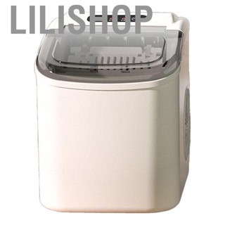 Lilishop Ice Cube Machine  Portable Full Alert Round Countertop Maker Modern CN Plug 220V Thickened Insulation Layer Automatic Low Noise for Kitchen