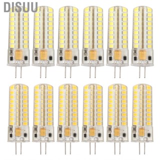 Disuu 6pcs G4  Bulb 700LM 7W 72LED 360 Degree Lighting Silicone AC DC12V