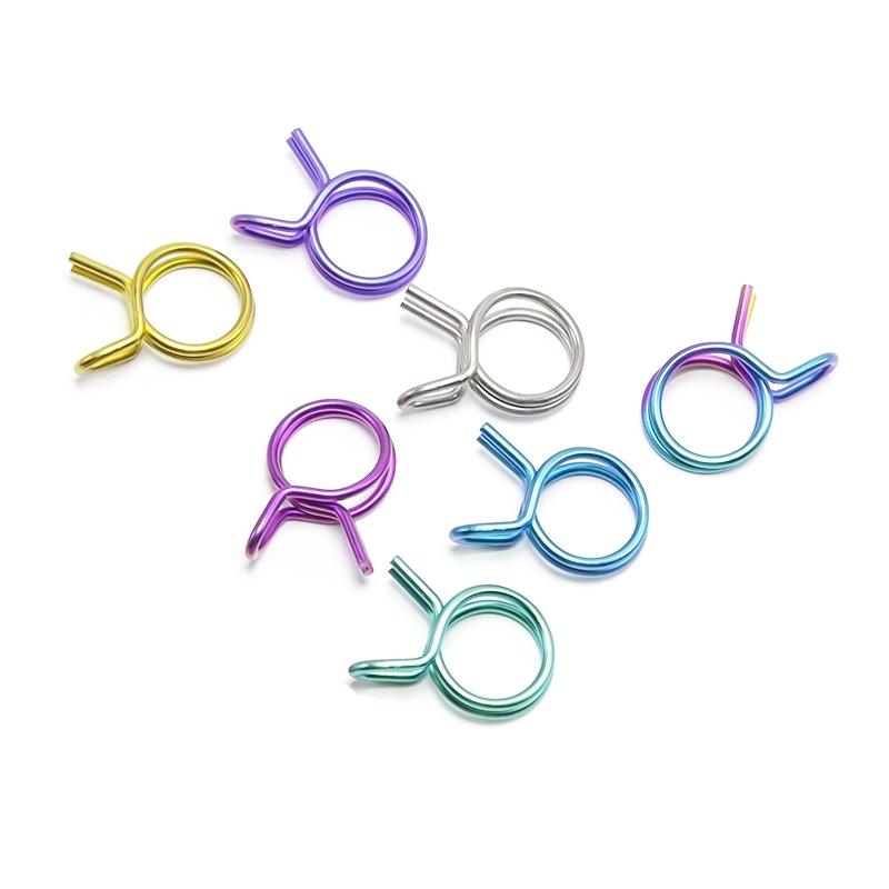 แคลมป์ท่อกรองอากาศ ไทเทเนียมอัลลอย GR5 TC4 สําหรับรถจักรยานยนต์