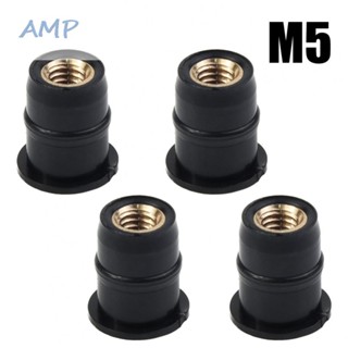 ⚡NEW 8⚡Windshield Nuts 4PCS 5mm Easy Installation M5 Motorcycle Nuts Panel Rubber