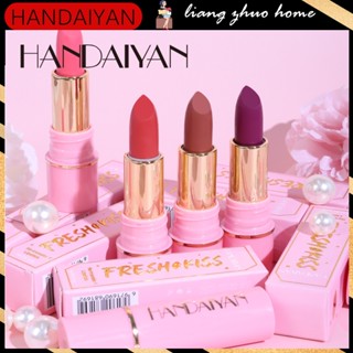 Handaiyan ลิปสติก ลิปกลอส ลิปบาล์ม เนื้อแมตต์ กันน้ํา ติดทนนาน 24 ชั่วโมง 10 สี