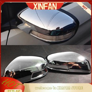 Xinfan ฝาครอบกระจกมองข้างรถยนต์ สีเงินโครเมี่ยม สําหรับ HONDA CITY 2009-2014 CITY GM2 GM3