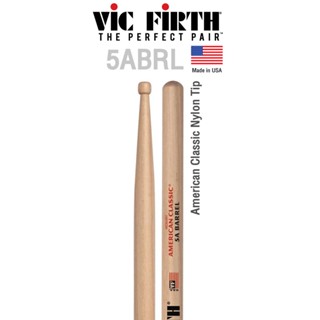 Vic Firth® 5ABRL ไม้กลอง American Classic 5A Hickory หัวไม้ ( American Classic Drumsticks ) ** Made in USA **