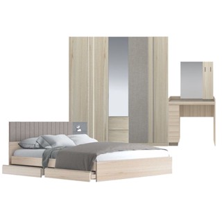 SB Design Square ชุดห้องนอน รุ่น Econi สีไม้อ่อน แบรนด์ SB FURNITURE