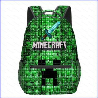 Gp1 Minecraft กระเป๋าเป้สะพายหลัง กระเป๋านักเรียน เด็กผู้ชาย และเด็กผู้หญิง PG1