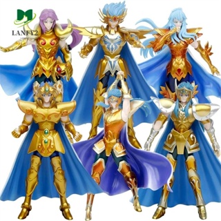 Alanfy โมเดลฟิกเกอร์ PVC รูปการ์ตูนอนิเมะ Saint Seiya Leo Aiolia Aquarius สีทอง สําหรับตกแต่ง เก็บสะสม