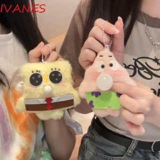 Ivanes พวงกุญแจตุ๊กตา รูปการ์ตูนแกะ สพันจ์บ็อบ DIY ของเล่นสําหรับเด็ก