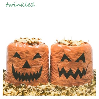 Twinkle1 ถุงบรรจุภัณฑ์ พลาสติก ทนทาน ทําความสะอาด ฤดูใบไม้ร่วง ใบไม้ ฮาโลวีน บรรยากาศ อุปกรณ์ประกอบฉาก ตกแต่งสนามหญ้า