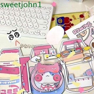 Sweetjohn หนังสือสติกเกอร์ รูปกรดแลคติค แฮนด์เมด เสียงเงียบ สําหรับหนูแฮมสเตอร์