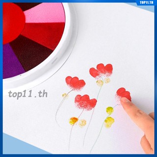 Craft Cardmaking Pad Ink Drawing Kids Stamp for Colours Color-Painting DIY Learning DIY Education Ink Toys Pads- 13/7/6 Finger Montessori (top11.th.)