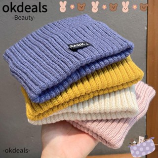 Okdeals ที่คาดผม ผ้าถัก ฤดูหนาว ปีกกว้าง อบอุ่น ที่คาดผม