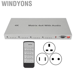 Windyons 4x4 HD Multimedia Interface Switcher 4 In Out Splitter Distributor