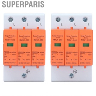 Superparis 3P Arrester Device  Surge Protective Devices 2Pcs AC 420V PC  for Home Electronics