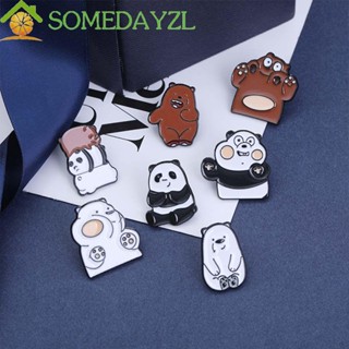 Somedayzl We Bare Bears เข็มกลัด รูปหมีแพนด้า สามตัว สไตล์คลาสสิก เครื่องประดับ สําหรับเด็ก