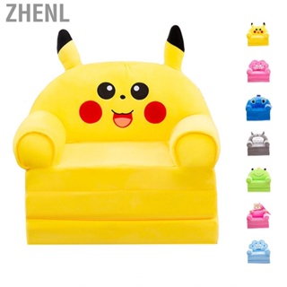 Zhenl Foldable Kids Sofa  Soft Cute Cartoon Children Couch Bed with Armrests for Boys Girls Bedroom