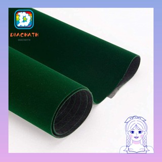 Diachath ชั้นวางเครื่องประดับ ผ้ากํามะหยี่ มีกาวในตัว 7.87 นิ้ว 4.85 ฟุต สีเขียว