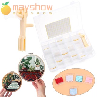 Mayshow กล่องพลาสติก สําหรับจัดเก็บด้ายเย็บปักถักร้อย DIY