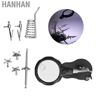 Hanhan 3.5 12X  Light Helping Hands Magnifier Soldering Station Magnifying Glass DS