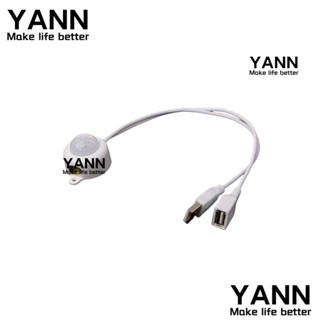 Yann1 สายไฟ LED สวิตช์สัมผัส 5V สีขาว สวิตช์แมนนวล USB