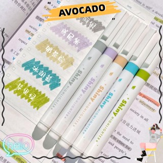 Avocarr ปากกาไฮไลท์ กลิตเตอร์ พลาสติกเรืองแสง หลากสี 5 ชิ้น