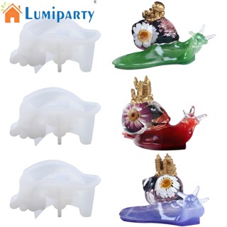 Lumiparty แม่พิมพ์เรซิ่น รูปหอยทาก 3d สําหรับทําเครื่องประดับคริสต์มาส 3 ชิ้น