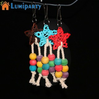 Lumiparty ลูกปัดไม้ รูปดาวห้าแฉก อุปกรณ์เสริม สําหรับนกแก้ว