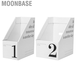 Moonbase Vertical File Folder Bin  Durable Paper Large  Desktop Organizer for Apartment Dormitory