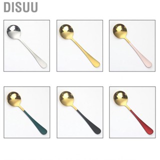 Disuu Round  Thick Stainless Steel with Comfortable Long Handle for Yogurt Pudding Ice  Cereal