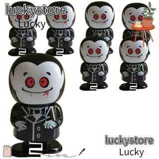 Lucky ของเล่นตุ๊กตาผีดิบ ฟักทอง แวมไพร์ กะโหลก ผีดิบ แม่มด พลาสติก ฮาโลวีน 6 ชิ้น