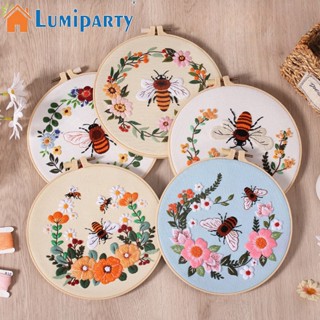 Lumiparty ชุดปักครอสติช Diy ลายผึ้ง ดอกไม้ พวงหรีด สําหรับฝึกซ้อม