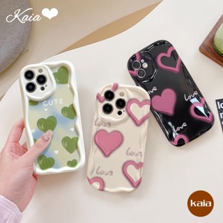 เคสโทรศัพท์มือถือ ขอบหยัก ลายหัวใจ 3D แฟชั่น สําหรับ OPPO A78 A15 A17 A12 A17K A57 A7 A5s A16 A95 A54 A16K A96 A76 A74 A53 A55 A1k A3s A54s A31 F11 A31 Reno 5F A9 A5 A16s A77 A16E A77s เคส