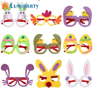 Lumiparty กรอบแว่นตา ลายการ์ตูนกระต่าย ไข่อีสเตอร์ พร็อพถ่ายรูป สําหรับเด็ก