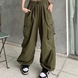 กางเกงคาร์โก้ขาตรงสวมใส่สบาย