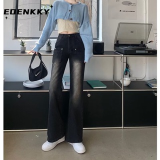 EOENKKY  กางเกงขายาว กางเกงยีสน์ผู้หญิง ทรงหลวม ๆ ตรง Retro Hip Hop Pants 2023 NEW Style  สวยงาม Stylish High quality Unique A27L029 36Z230909