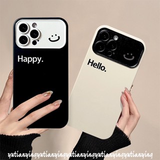 เคสโทรศัพท์มือถือ กันกระแทก ลายหน้ายิ้มน่ารัก เรียบง่าย หรูหรา สําหรับ IPhone 11 14 15 13 12 Pro MAX 7Plus XR X XS MAX 7 15 8 6 6S Plus SE 2020