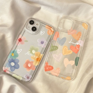 เคสนิ่มทีพียู For iPhone 11 14 13 12 15 Pro Max 7 8 6 6s Plus X XR XS Max SE เคสนิ่มใสถุงลมนิรภัยกันกระแทกการ์ตูนน่ารัก