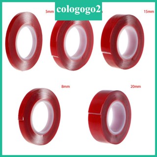 Cologogo2 เทปกาวสองหน้า แบบใส ล้างทําความสะอาดได้ สําหรับติดรถยนต์