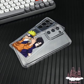 เคสโทรศัพท์ซิลิโคน แบบนิ่ม ลายการ์ตูนนารูโตะ ป้องกันเลนส์ กันกระแทก สําหรับ Samsung S23 Ultra S22 Plus S21 S20 FE A20 A32 4G A03 Core