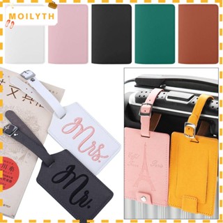 Moilyth ซองใส่หนังสือเดินทาง บัตรประจําตัว หนัง PU สีพื้น อเนกประสงค์ 2 ชิ้น