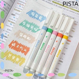 Pista ปากกามาร์กเกอร์ ไฮไลท์ พลาสติก กลิตเตอร์ แวววาว คุณภาพสูง สําหรับโรงเรียน สํานักงาน 5 ชิ้น