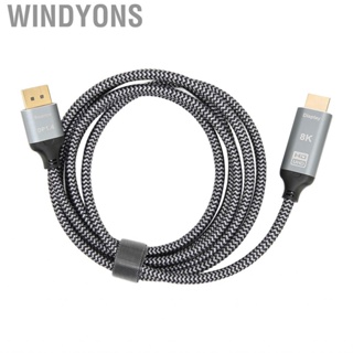 Windyons Adapter Cable MultiMonitor DisplayPort To HD 8K 30Hz Male Female Multimedia