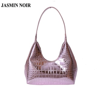 Jasmin NOIR สิทธิบัตร หนังจระเข้ รูปแบบ ผู้หญิง กระเป๋าสะพายไหล่ กระเป๋าถือ กระเป๋าสะพายข้าง