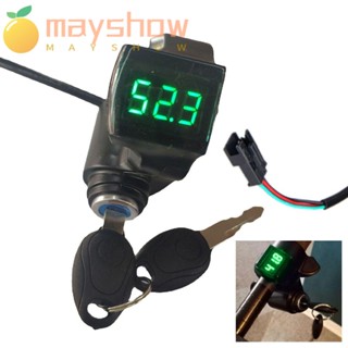 Mayshow E-Bike Thumb Throttle Refitting Parts ดิจิตอลโวลต์มิเตอร์จักรยานไฟฟ้าพร้อมกุญแจ