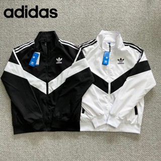 Adidas ของแท้ 100% เสื้อแจ็กเก็ตลําลอง มีฮู้ด ทรงหลวม ระบายอากาศ น้ําหนักเบา สําหรับผู้ชาย เหมาะกับการวิ่ง