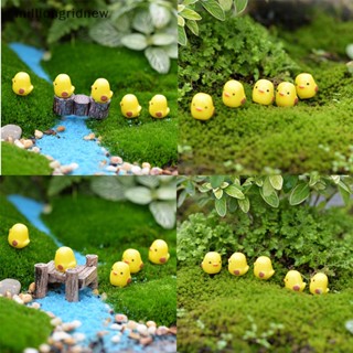 [milliongridnew] ฟิกเกอร์ไก่จิ๋ว สีเหลือง สําหรับตกแต่งบ้านตุ๊กตา สวนจิ๋ว DIY 5 ชิ้น WQL