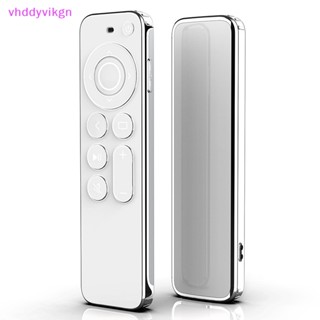 Vhdd เคส TPU แบบใส ขอบสีเงิน ป้องกันรอยขีดข่วน สําหรับ Apple TV 4K HD