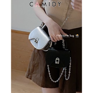 Camidy Niche CHAIN ​​กระเป๋าผู้หญิงใหม่เรียบง่ายเงินแบบพกพาอานกระเป๋า All-Match กระเป๋าสะพาย Messenger กระเป๋าลิปสติก