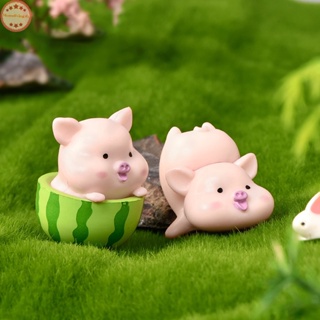 Home ฟิกเกอร์หมูคาวาอี้ ขนาดเล็ก สุ่มสี DIY สําหรับตกแต่งบ้านตุ๊กตา สวนขวด