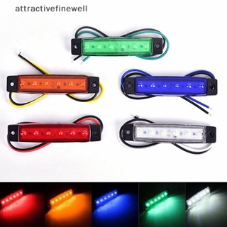 [attractivefinewell] ไฟสัญญาณเตือน Led 6 ดวง 12V 24V สําหรับติดท้ายรถบรรทุก รถพ่วง 1 ชิ้น