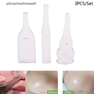 [attractivefinewell] หลอดดูดสิวเสี้ยน ทําความสะอาดรูขุมขนบนใบหน้า 3 ชิ้น ต่อชุด